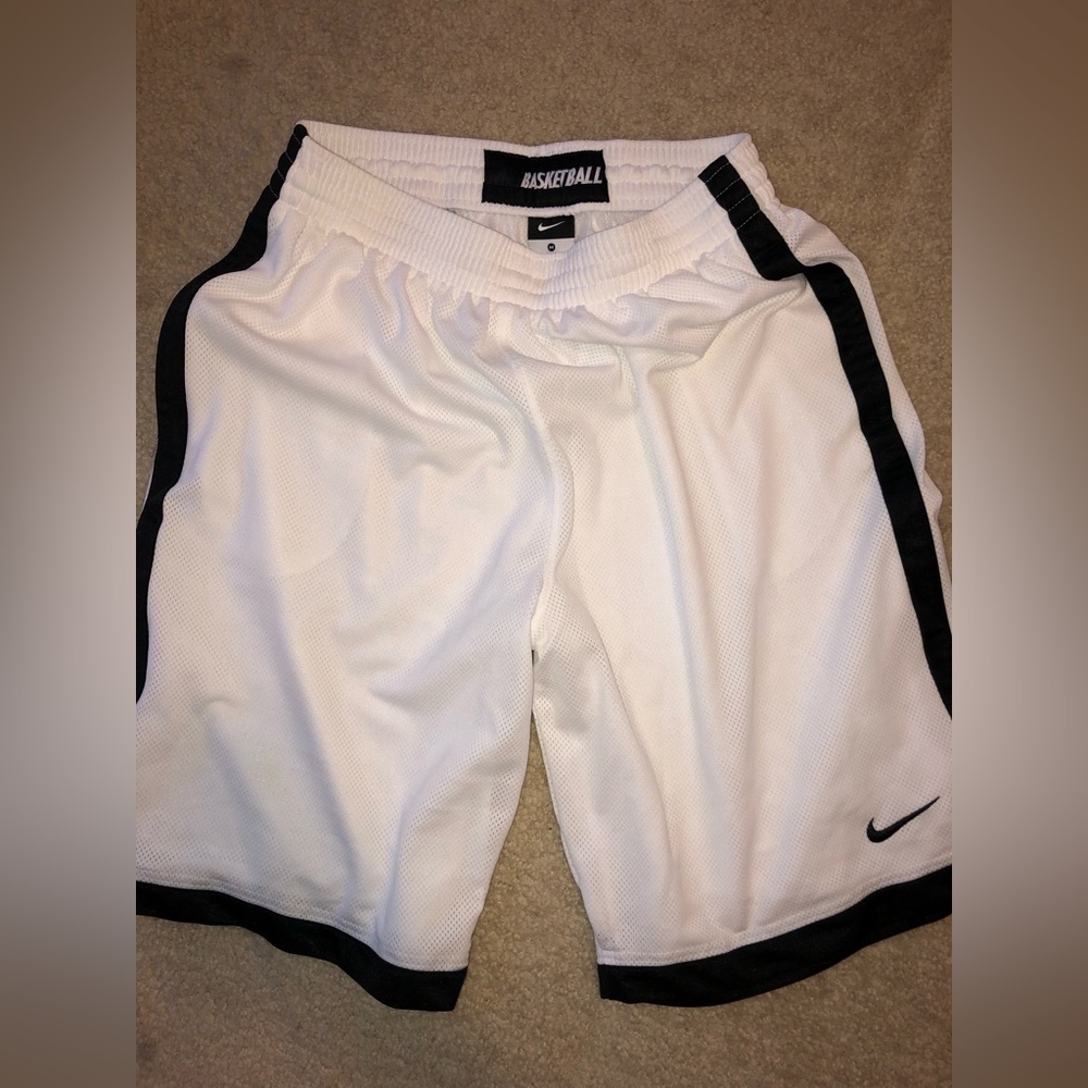 Nike basketball white shorts